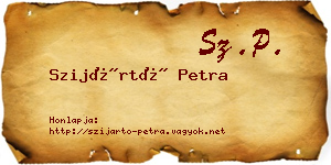 Szijártó Petra névjegykártya