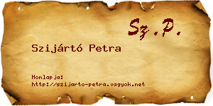 Szijártó Petra névjegykártya